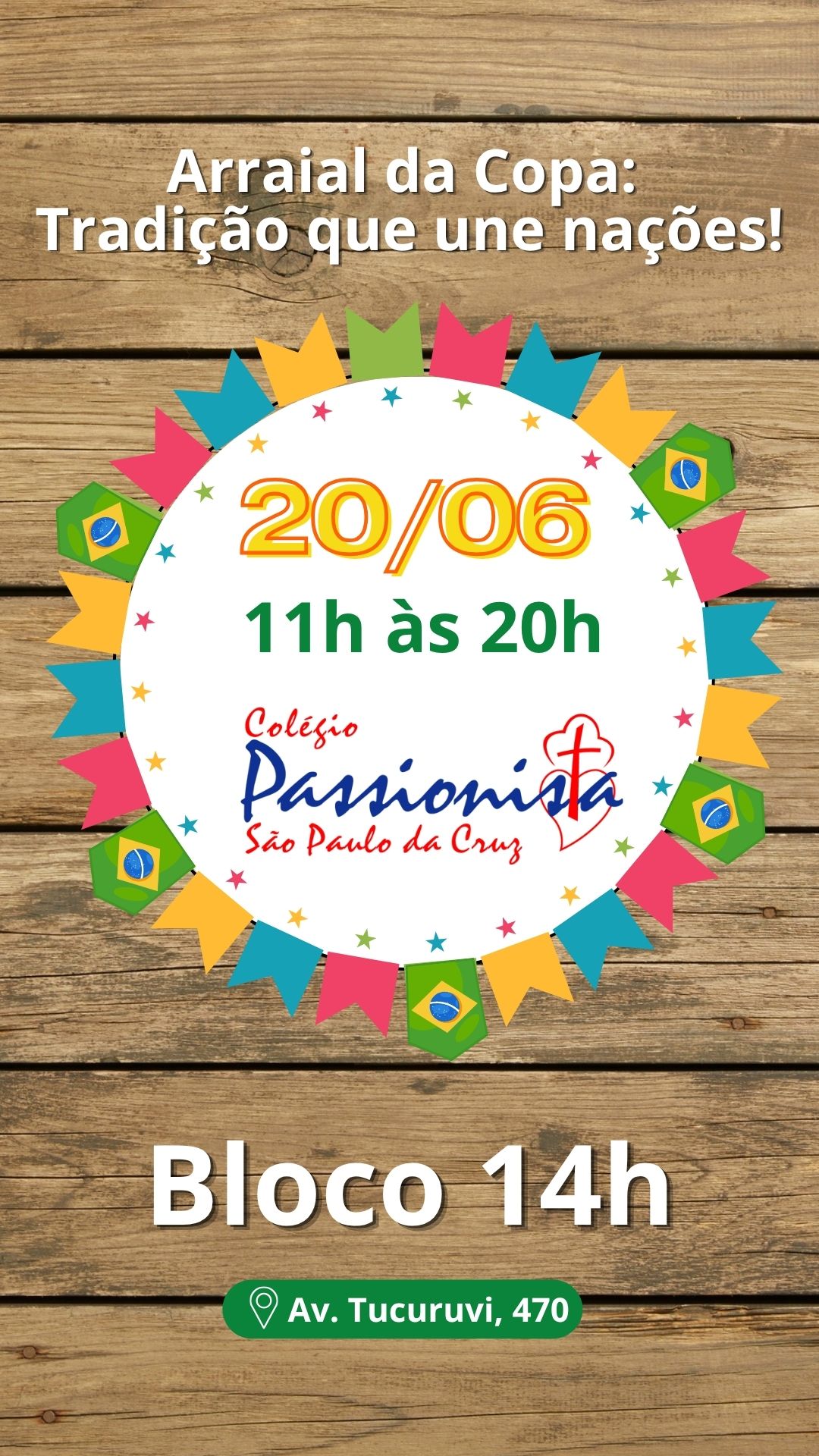 Festa Junina 2026 - Bloco 14h S�o Paulo da Cruz