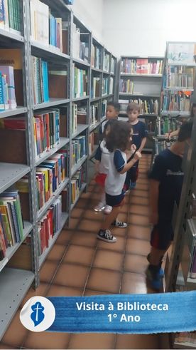 Visita  Biblioteca com o 1 Ano So Paulo da Cruz