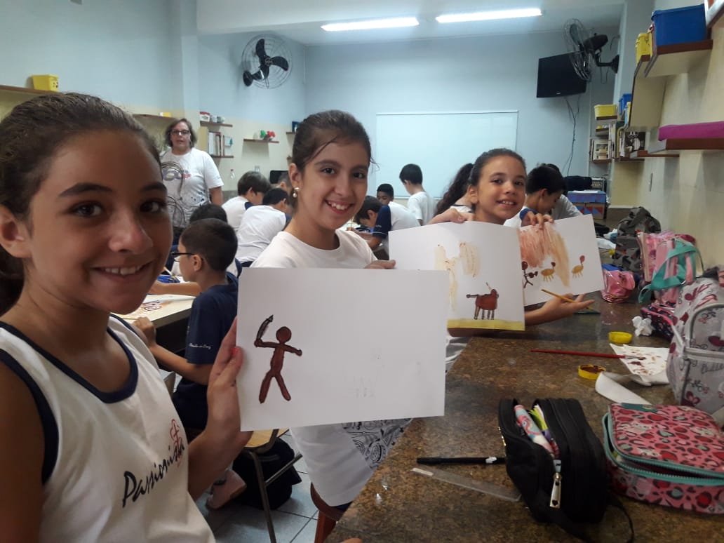 Arte rupestre com o 5º Ano São Paulo da Cruz