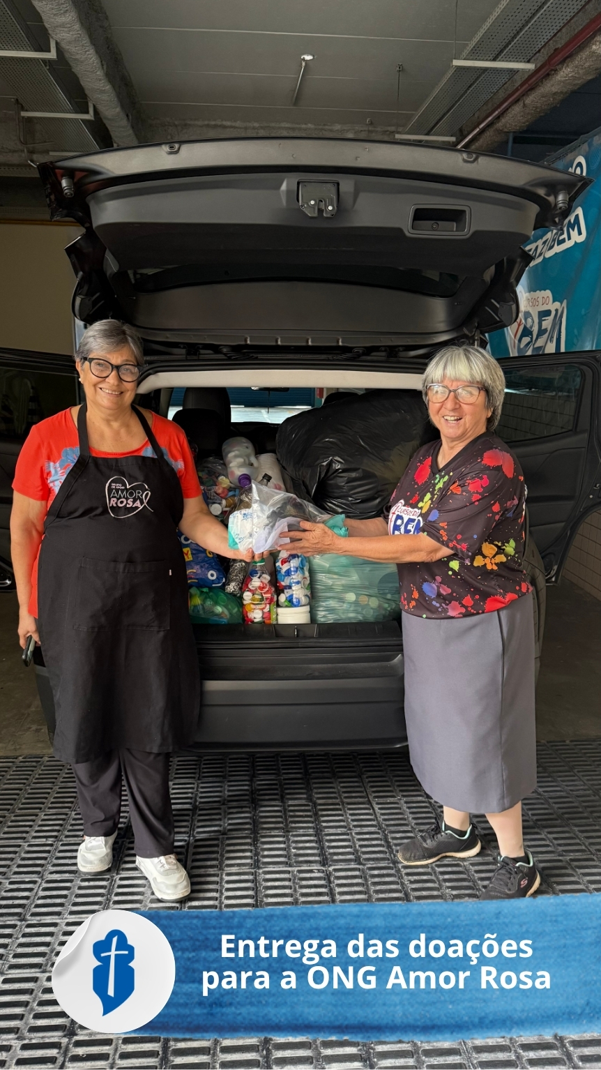 Entrega das doa��es - ONG Amor Rosa S�o Paulo da Cruz